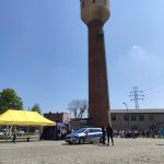 Festiwal Nauki - wieża ciśnień na terenie kopalni Ignacy